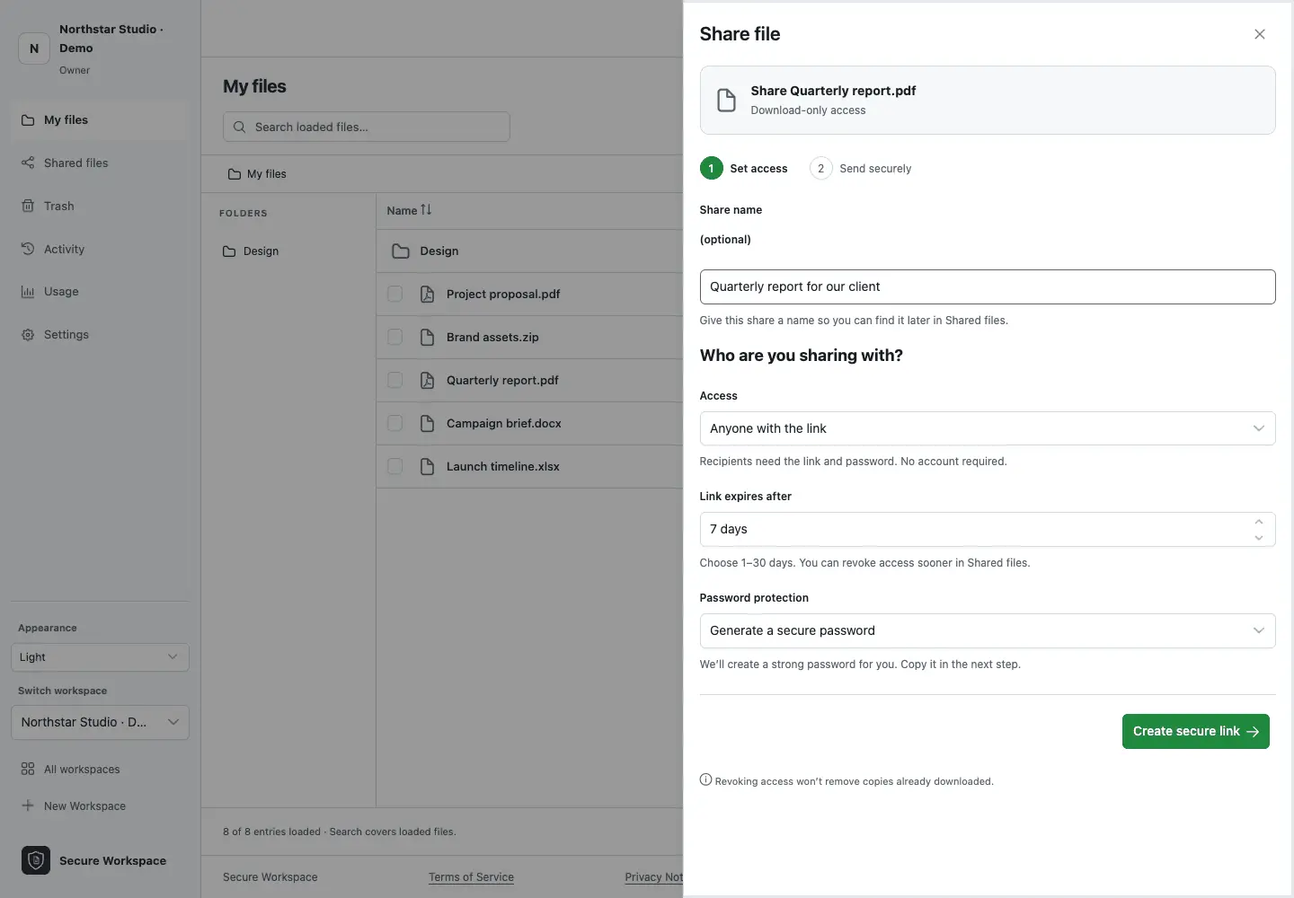 Screenshot 1 of Secure Workspace