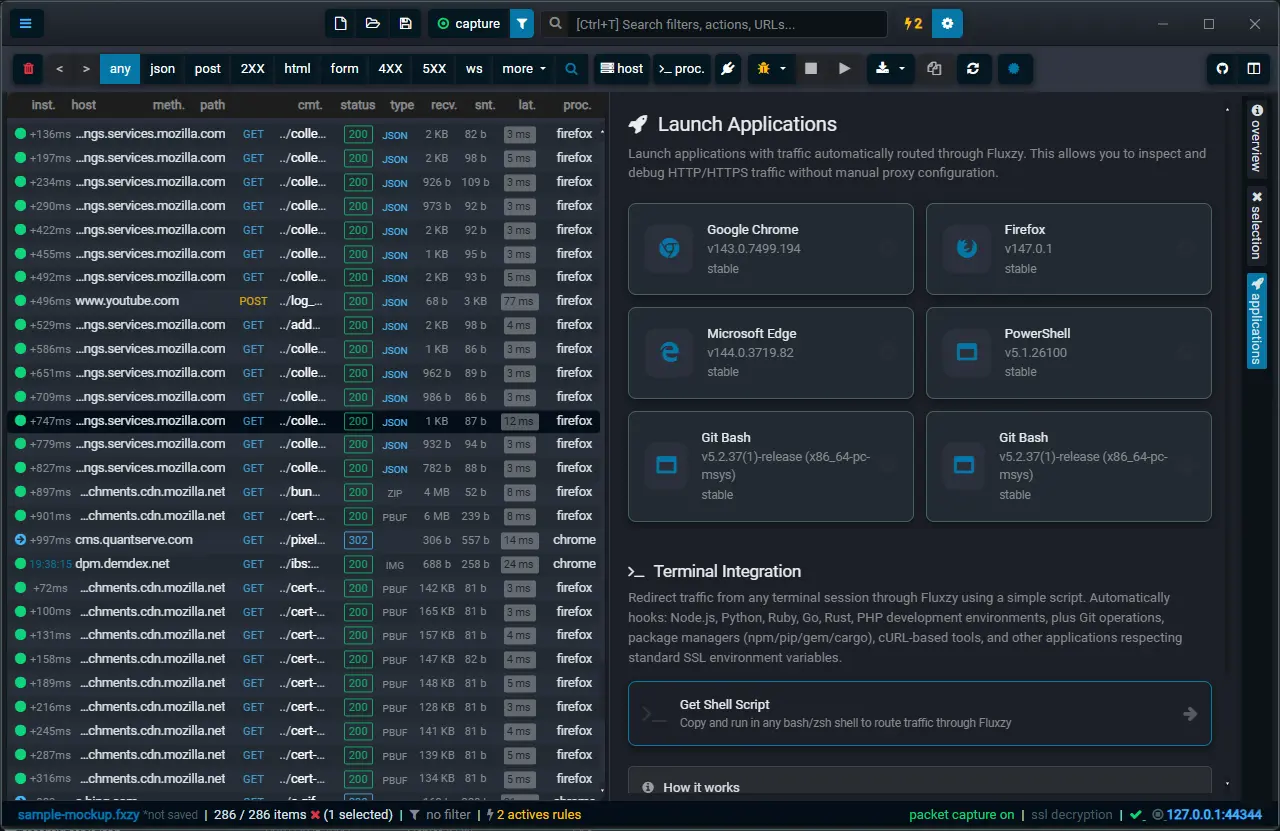Screenshot 2 of Fluxzy Desktop