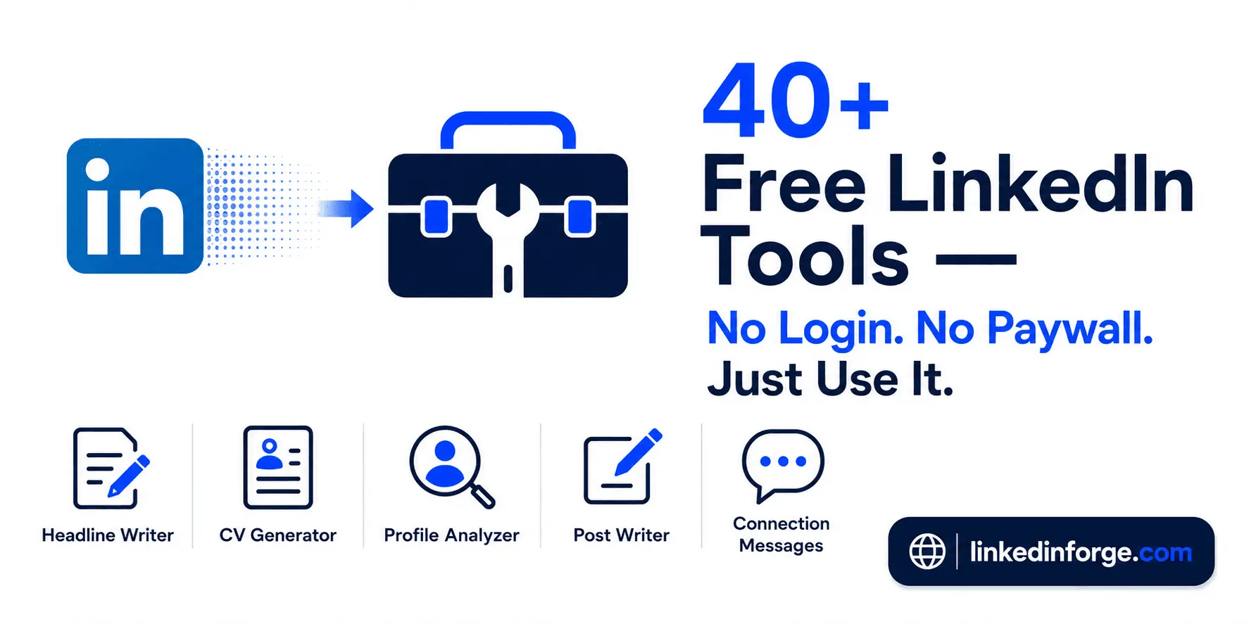 Screenshot 1 of LinkedInForge — Free LinkedIn Toolkit
