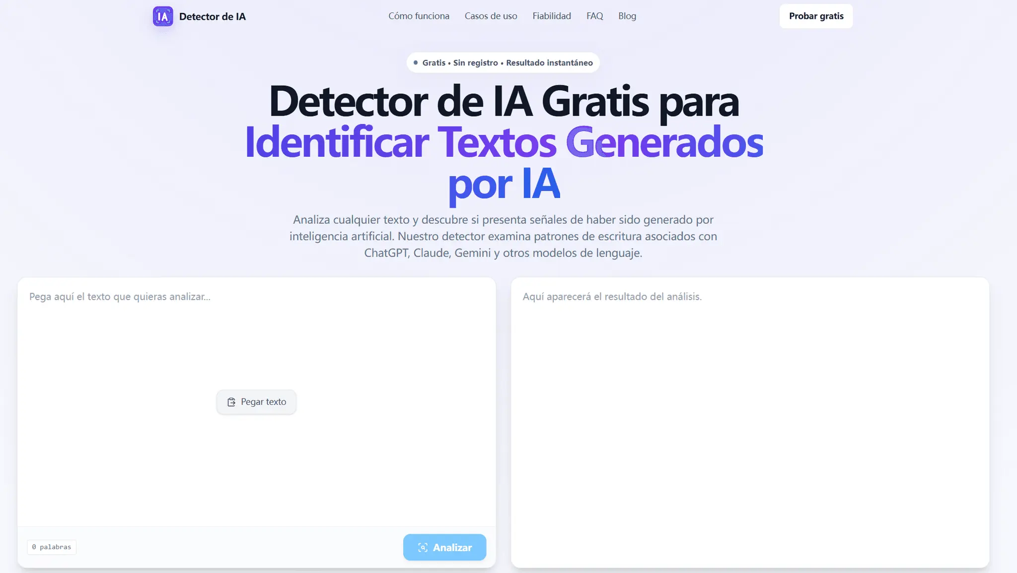 Screenshot 1 of Detector de IA