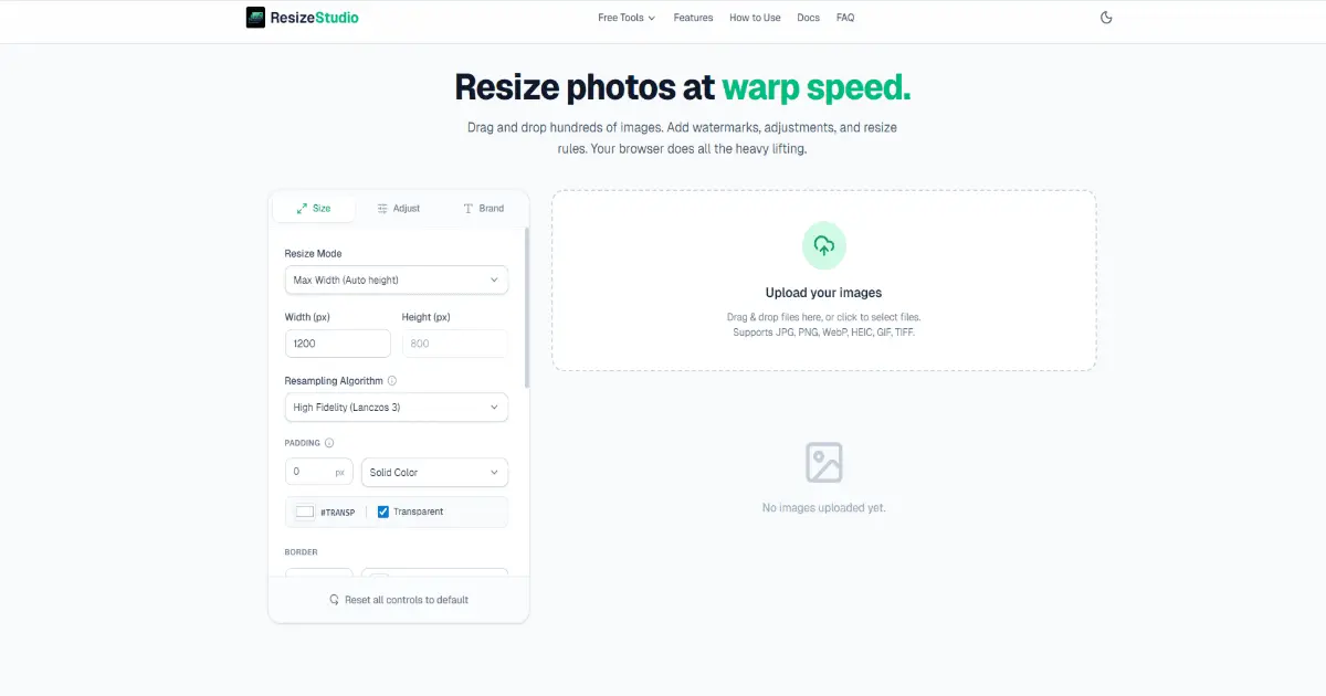 Screenshot 1 of ResizeStudio