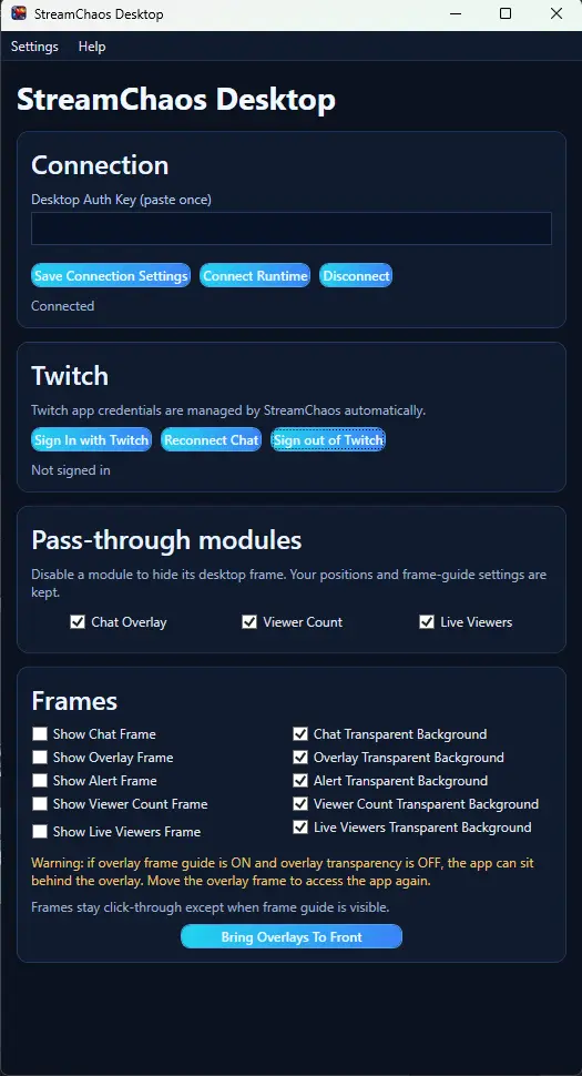 Screenshot 1 of Stream Chaos Controls