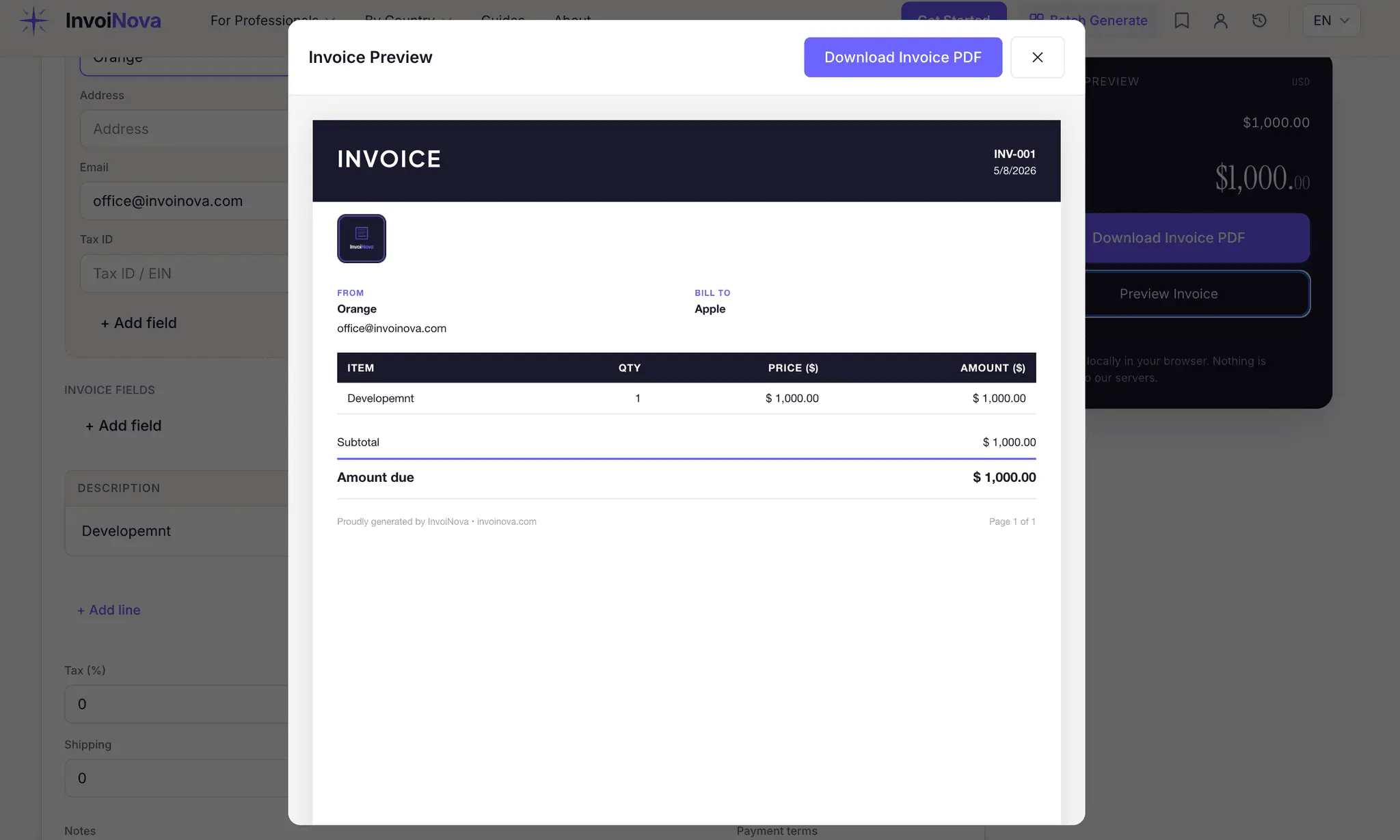 Screenshot 4 of InvoiNova