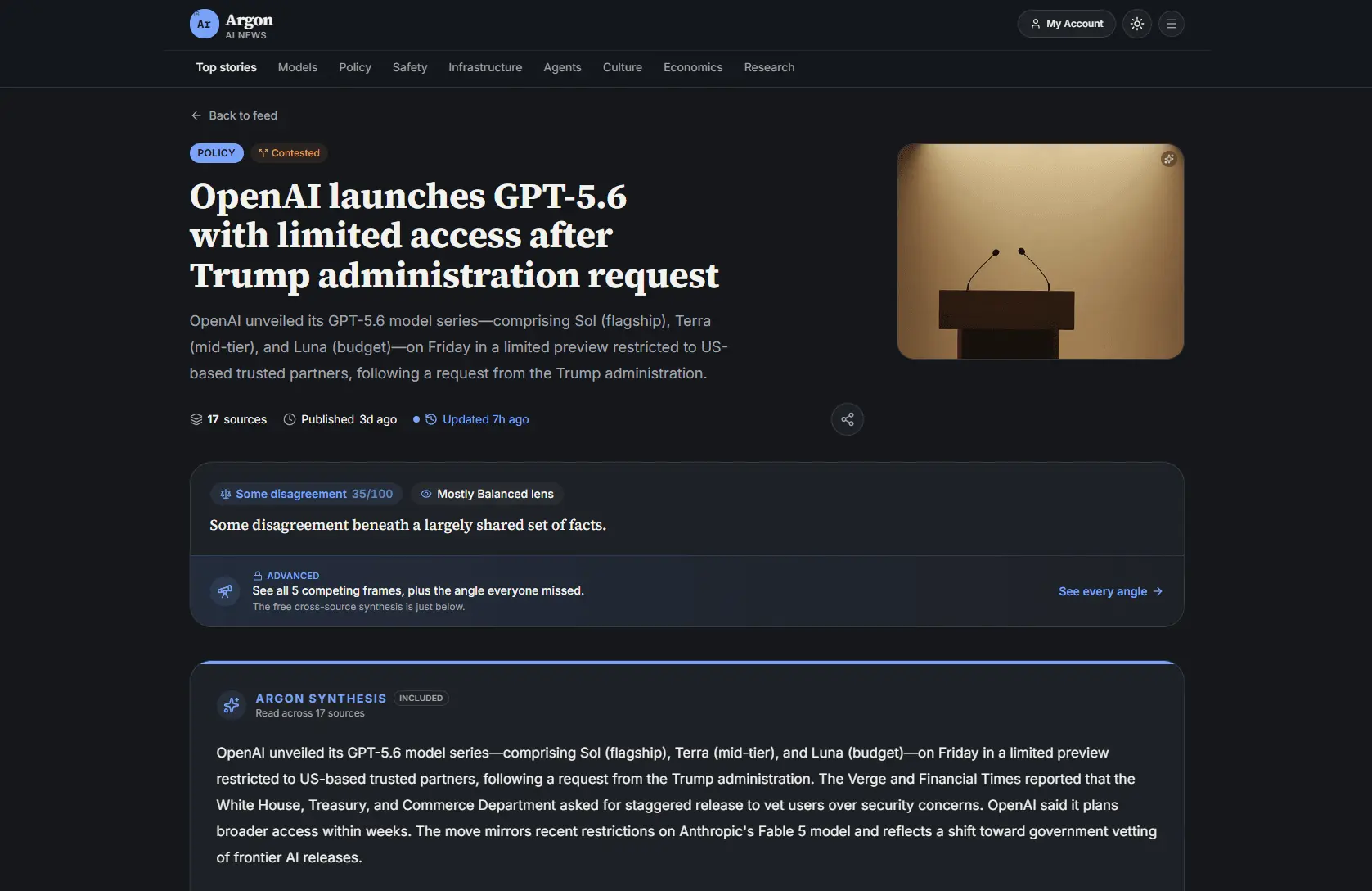 Screenshot 3 of Argon AI News