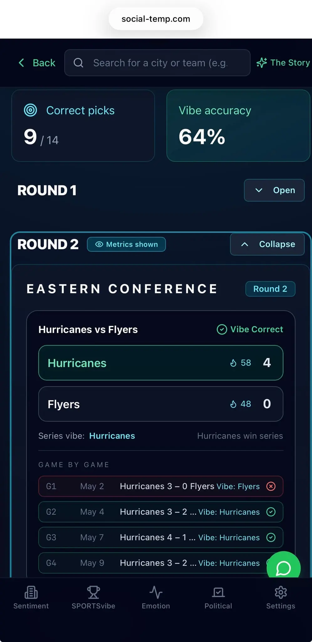 Screenshot 2 of SocialTemp