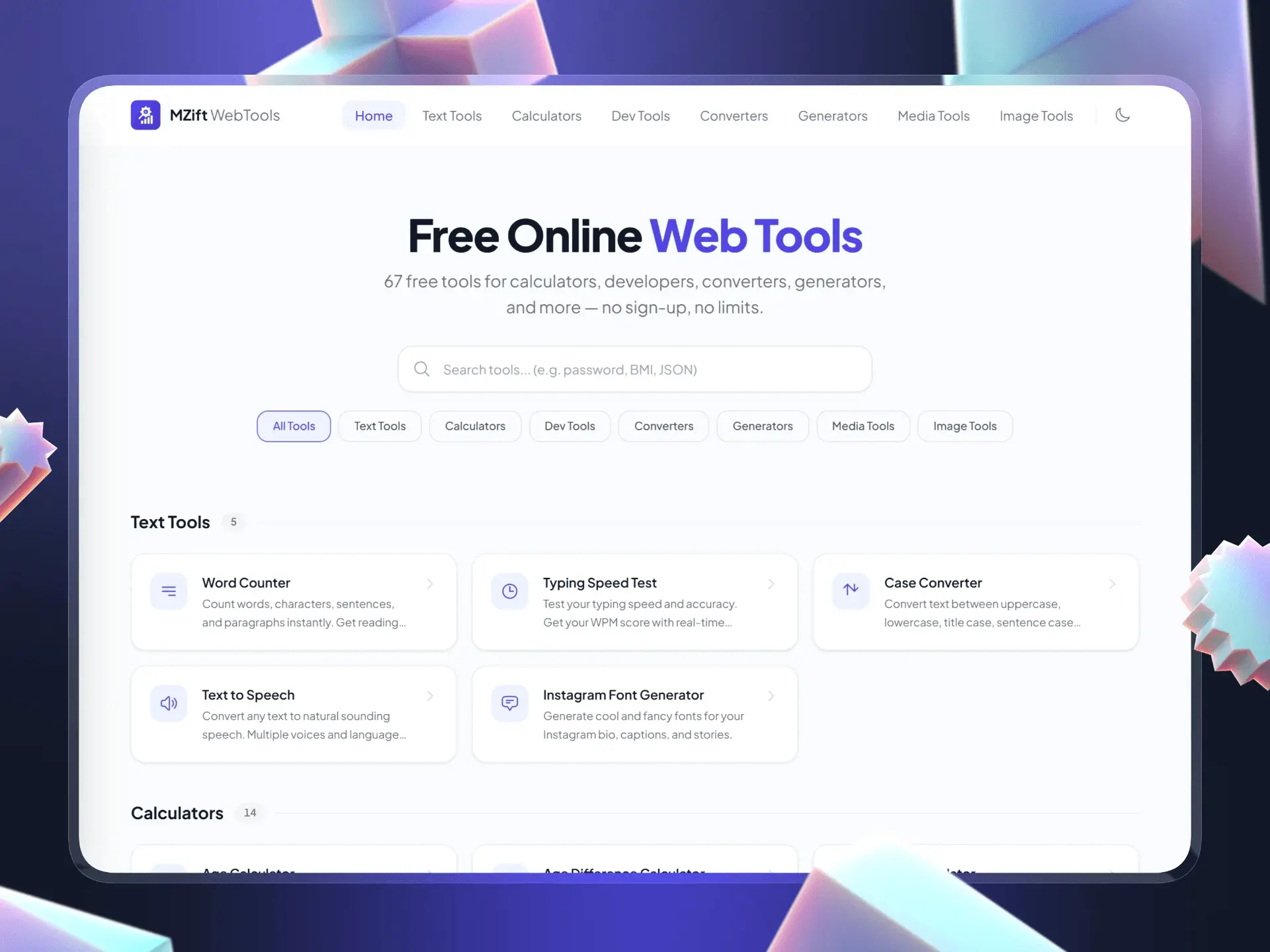 Screenshot 1 of MZift WebTools