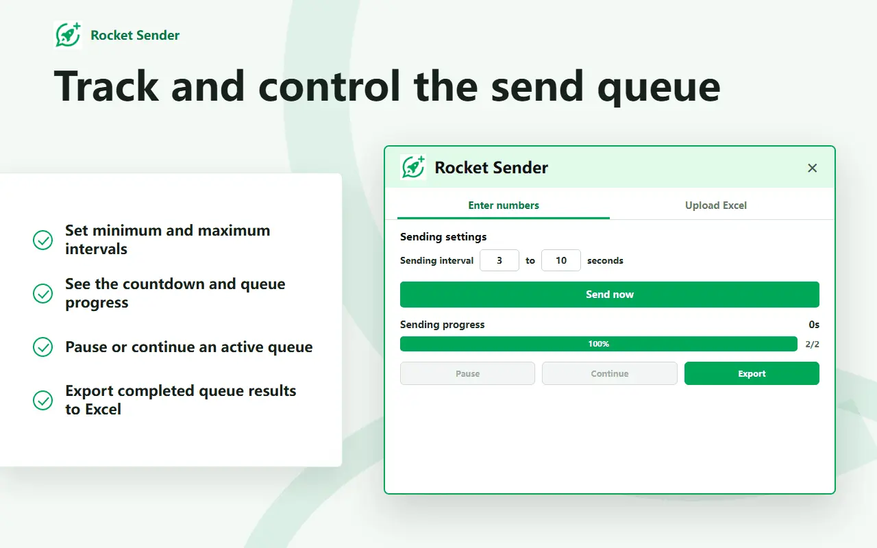 Screenshot 4 of Rocket Sender for WA Web