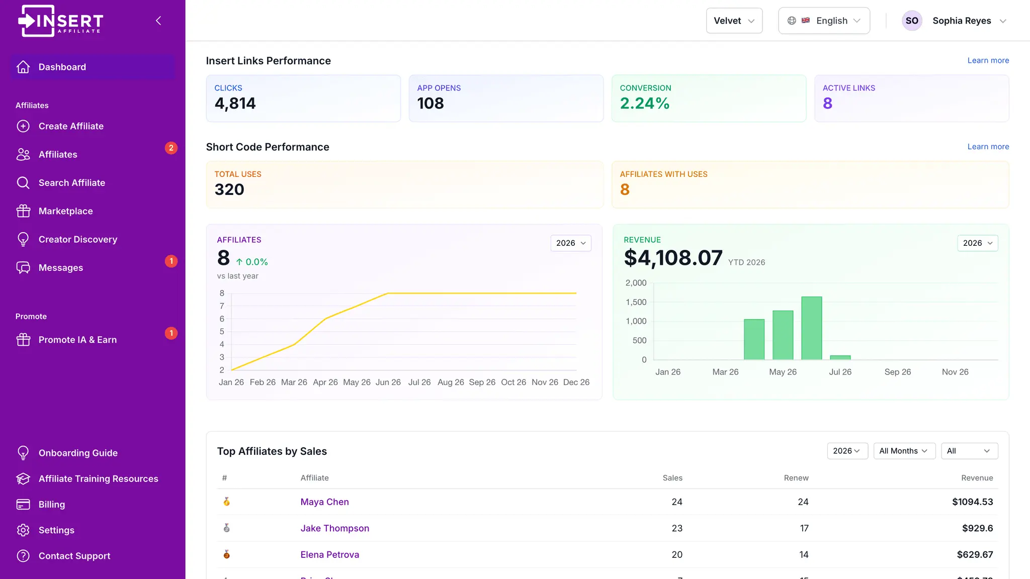 Screenshot 1 of Insert Affiliate