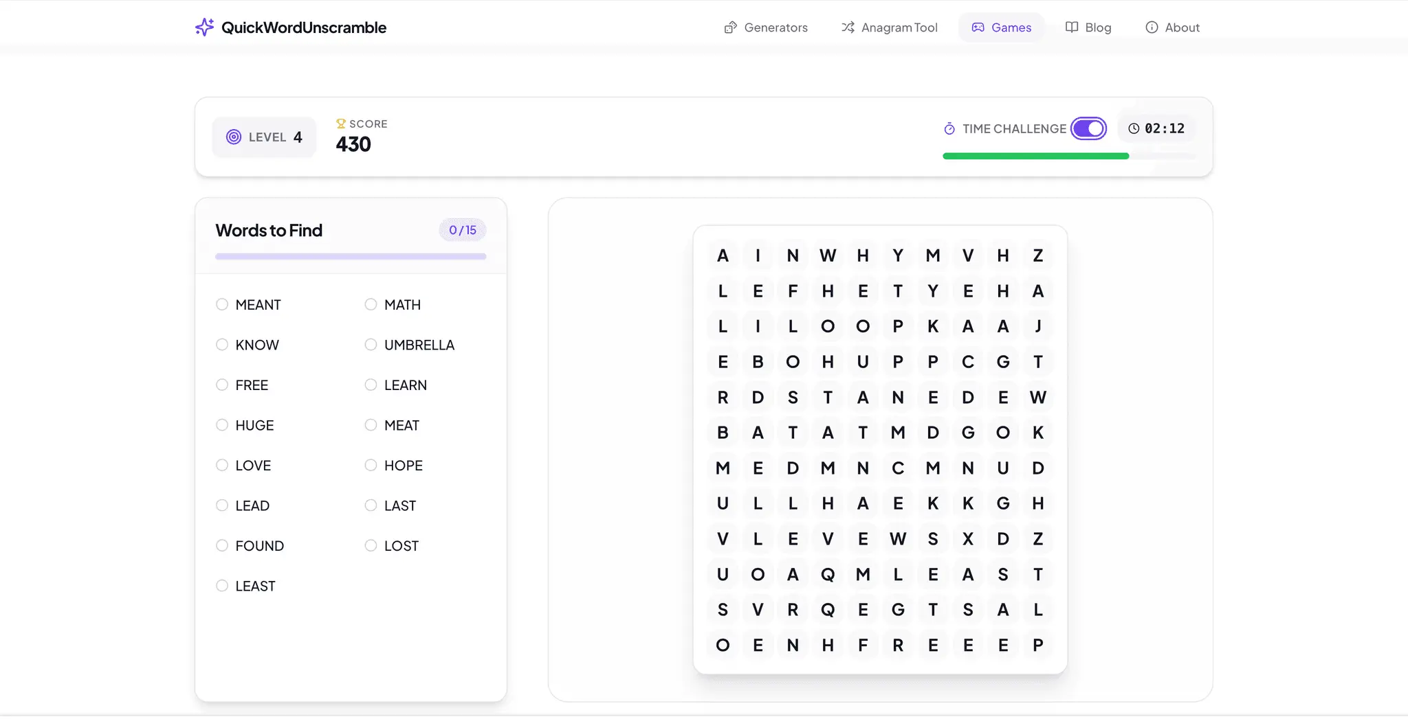 Screenshot 6 of Quick Word Unscramble