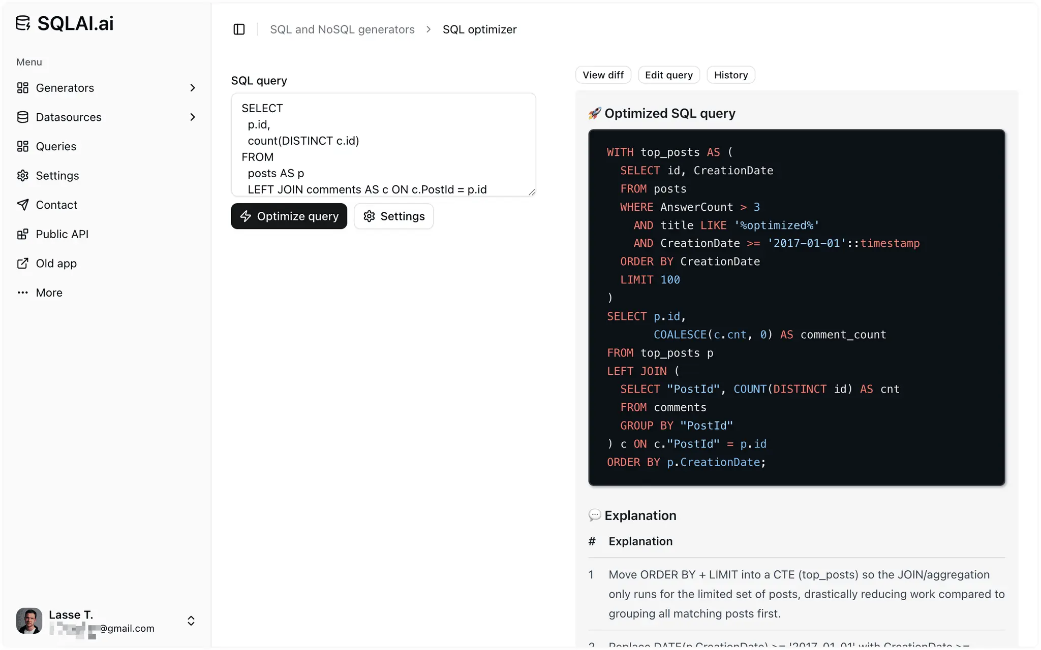 Screenshot 2 of SQLAI.ai