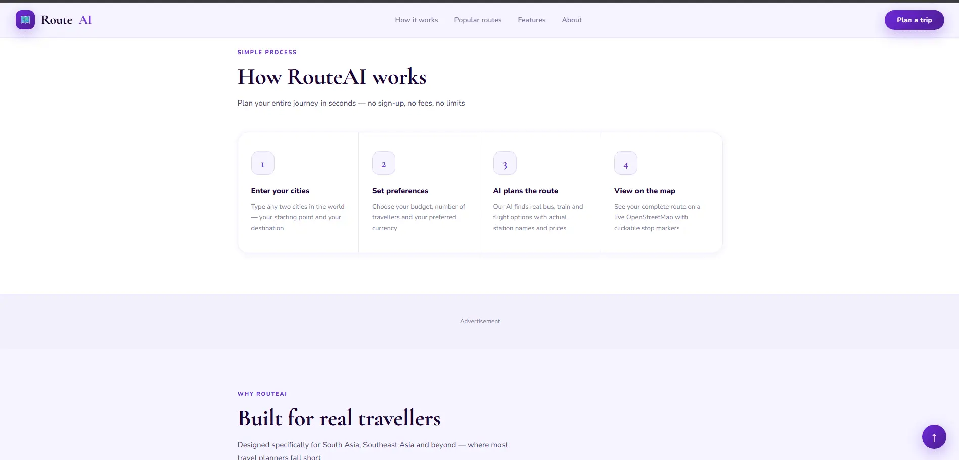 Screenshot 1 of PlanRouteAI