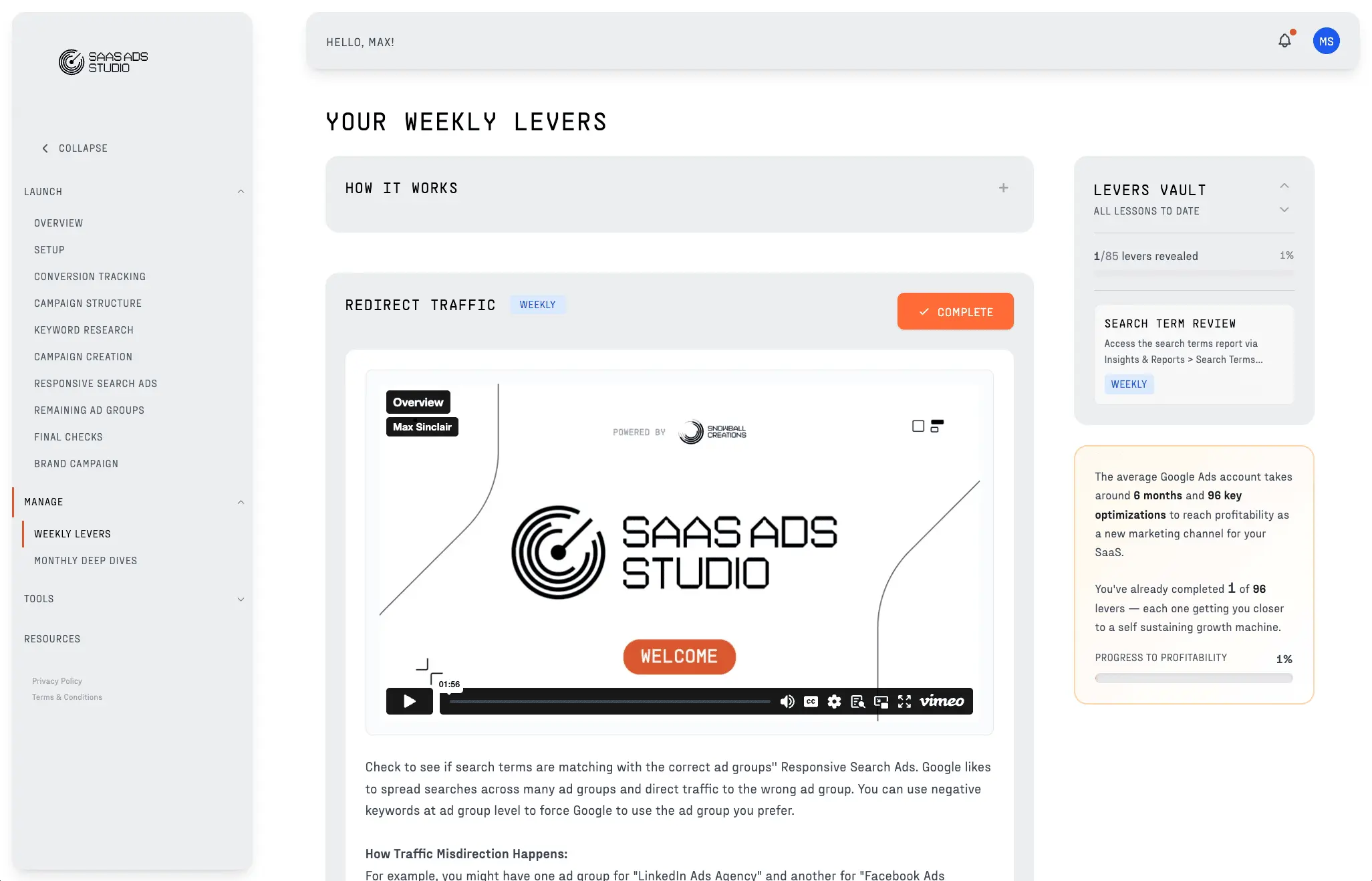Screenshot 1 of The SaaS Ads Studio