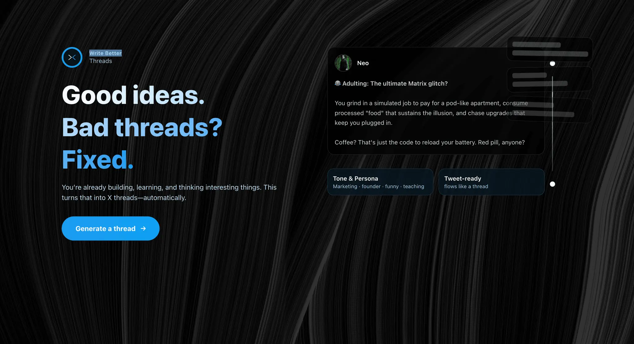 Screenshot 1 of Write Better Threads