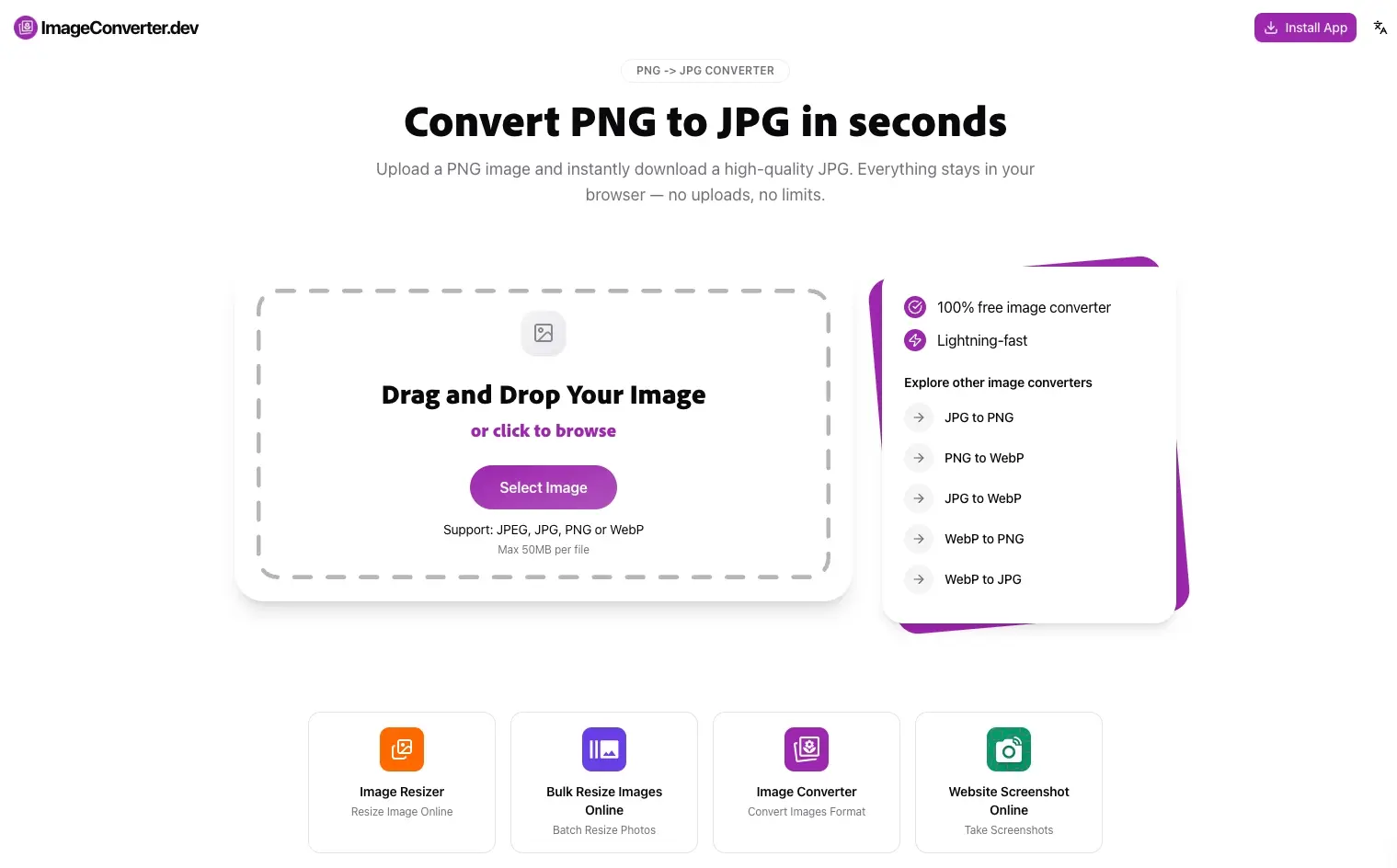 Screenshot 1 of Free Online Image Converter