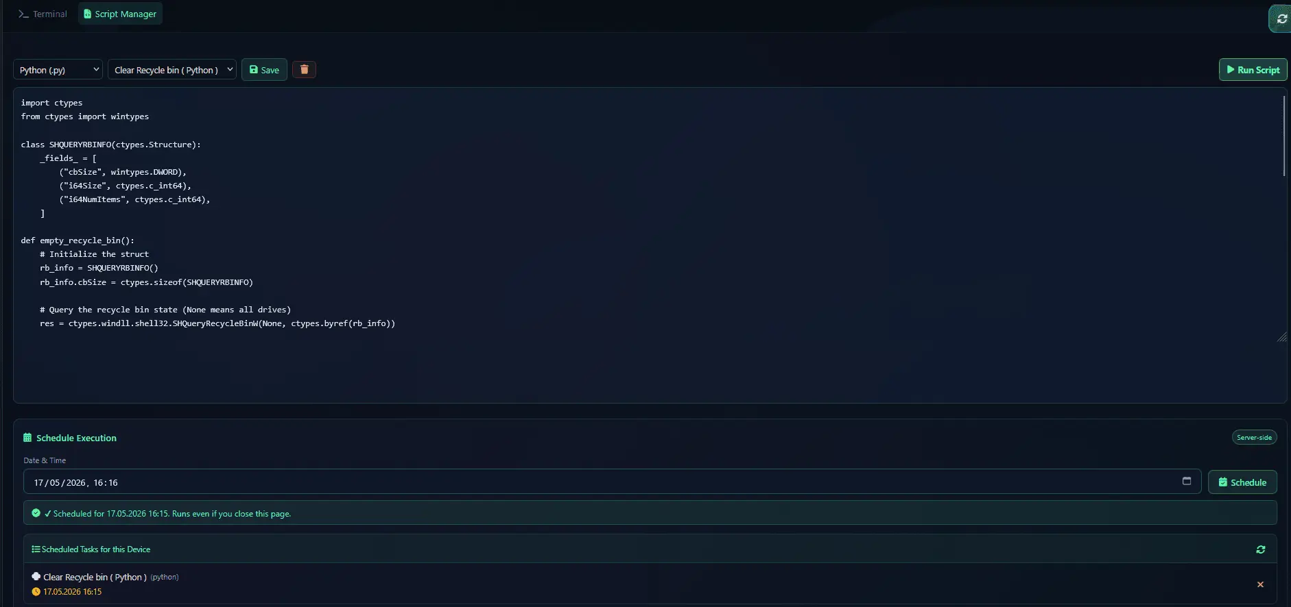 Screenshot 6 of OffCode Web remote control system
