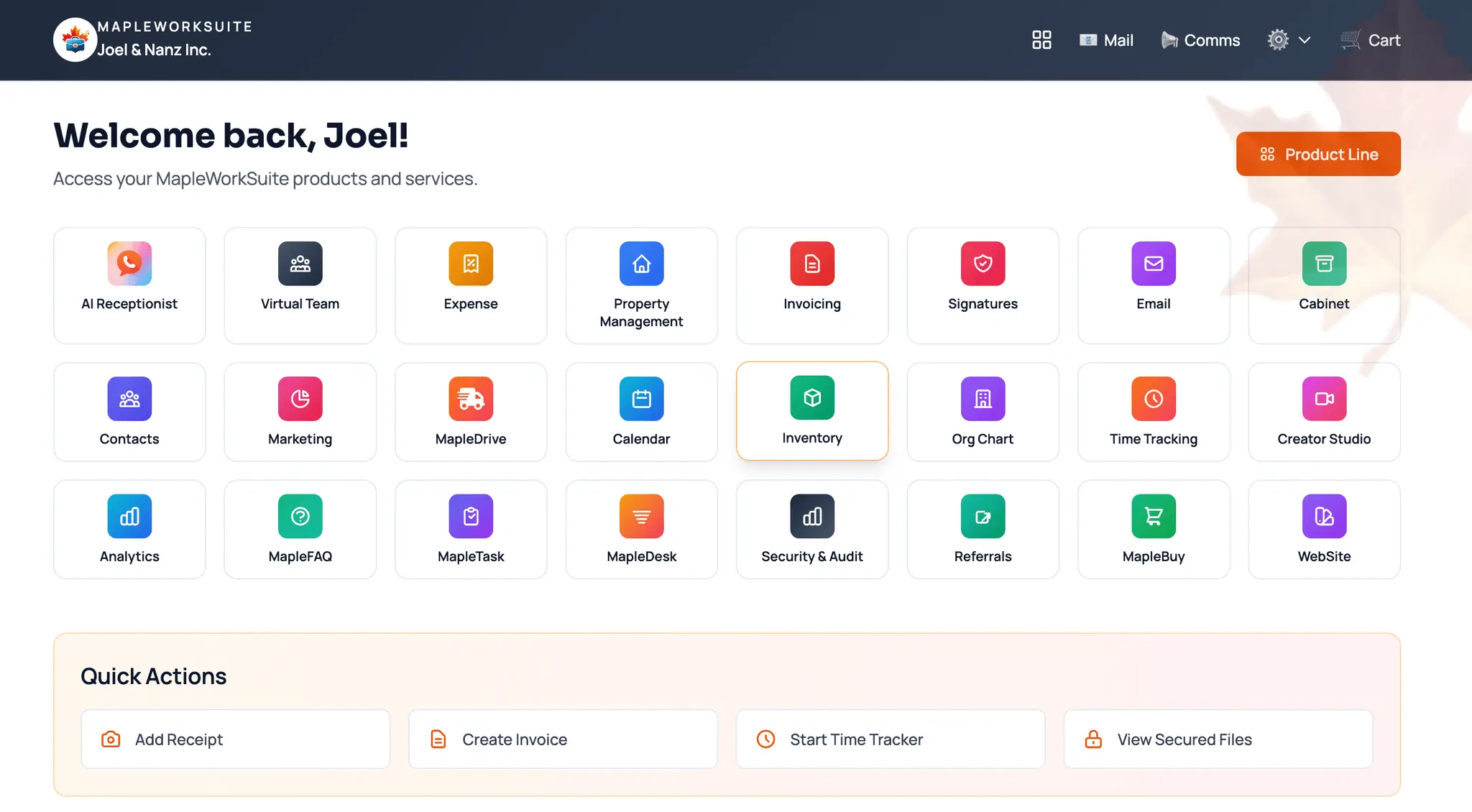 Screenshot 1 of MapleWorkSuite