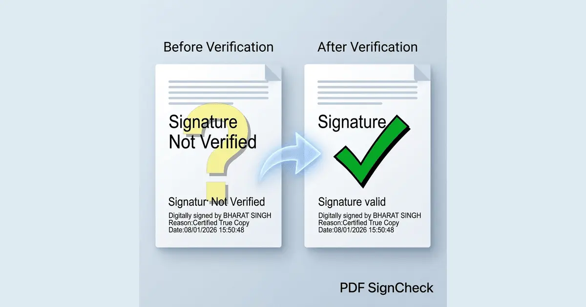 Screenshot 1 of PDF SignCheck