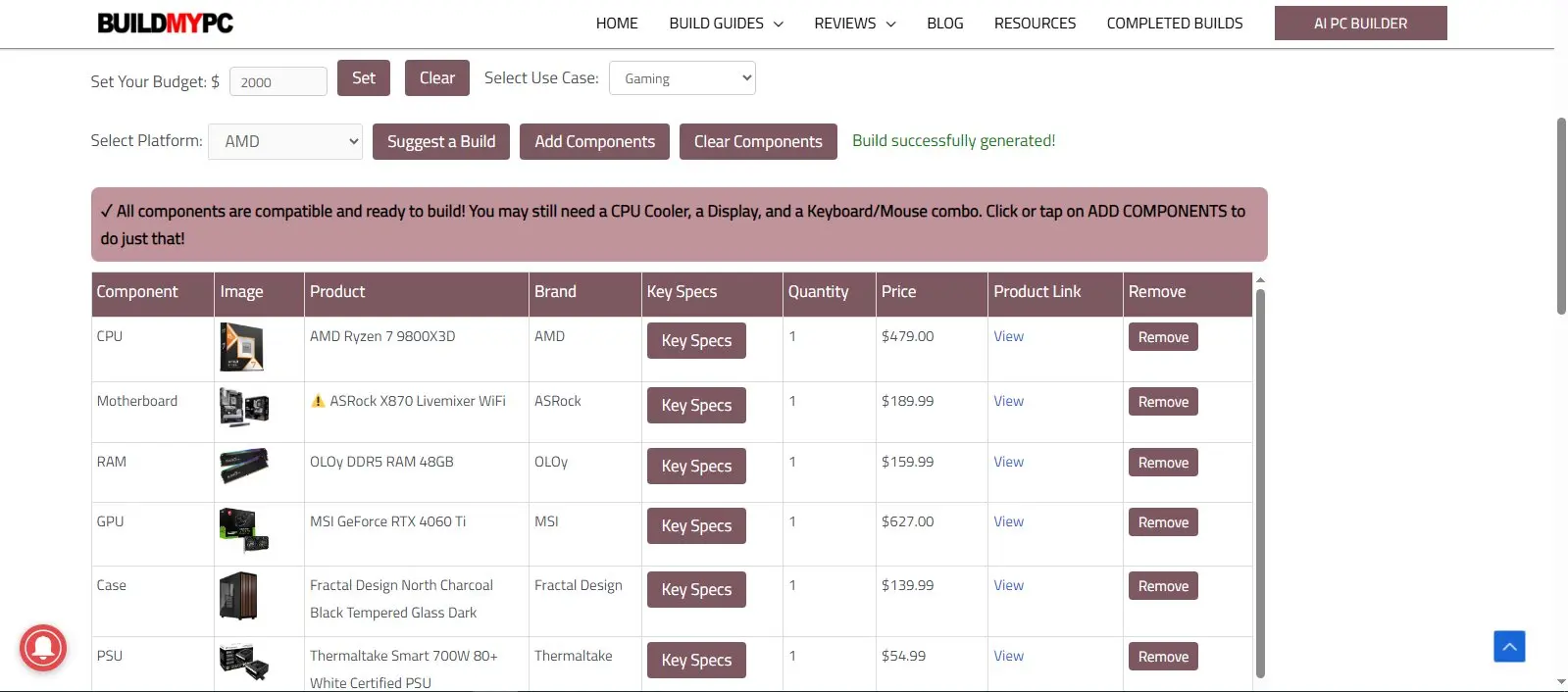 Screenshot 5 of AI PC Builder