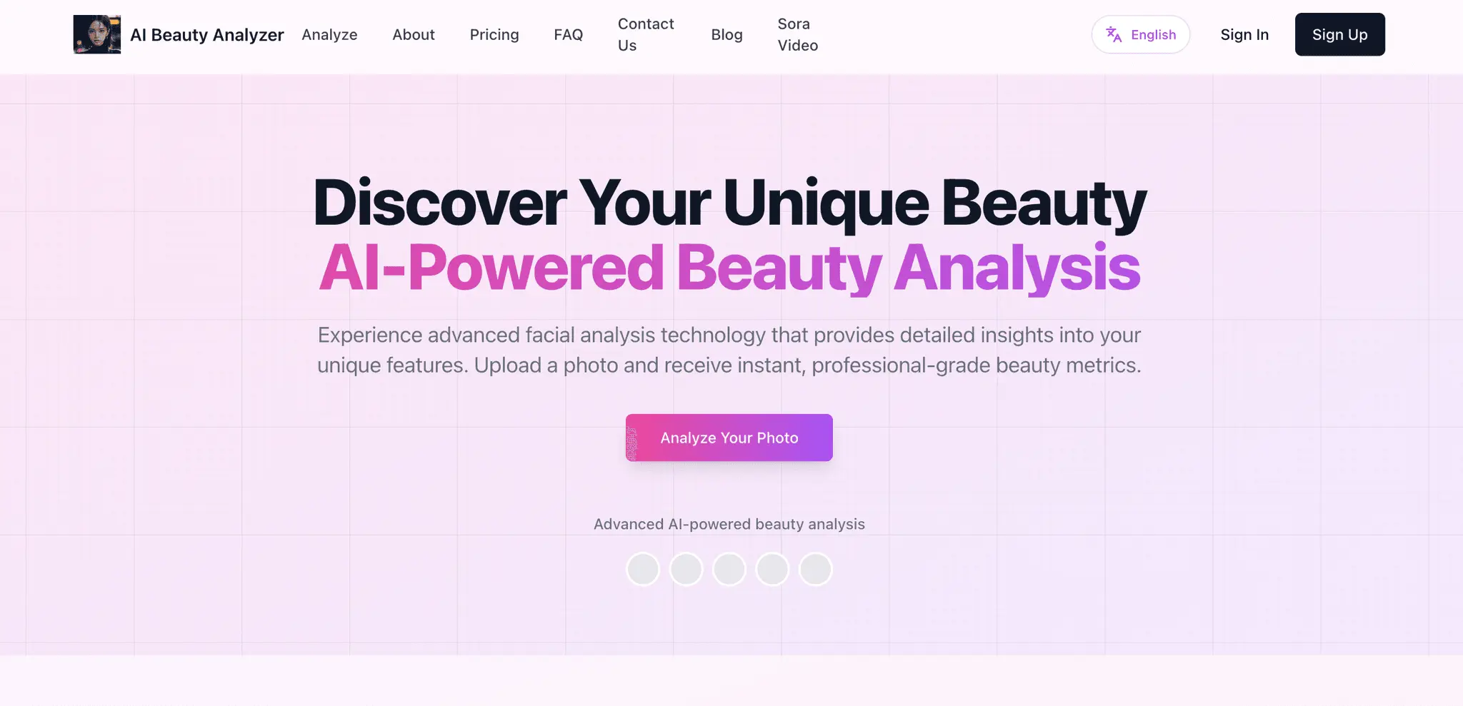 Screenshot 1 of AI Beauty Analyzer Online