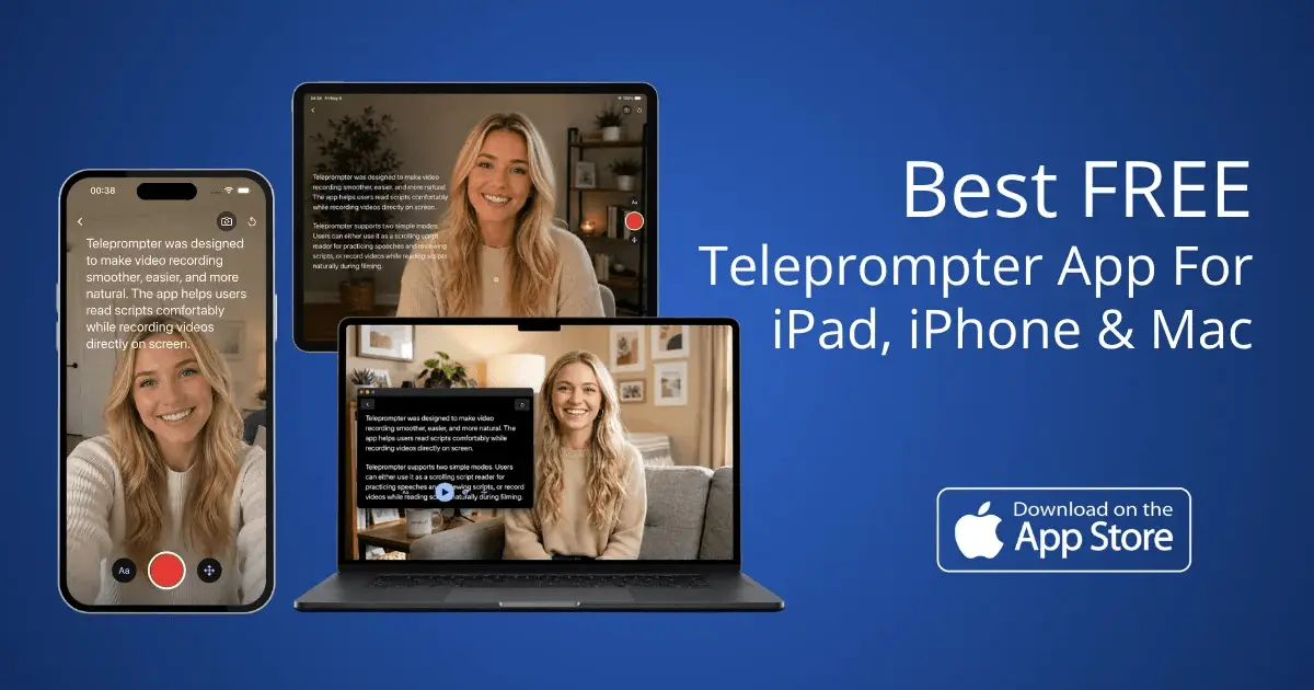 Screenshot 1 of Teleprompter for iPhone, iPad & Mac