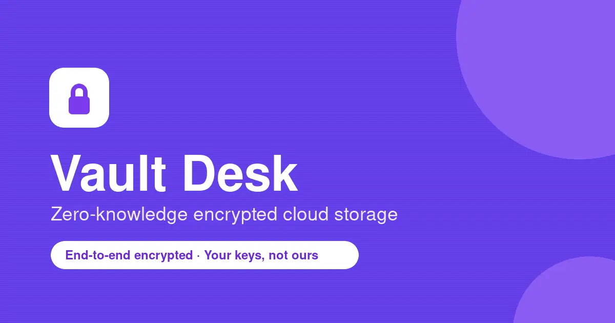 Screenshot 1 of Vault Desk