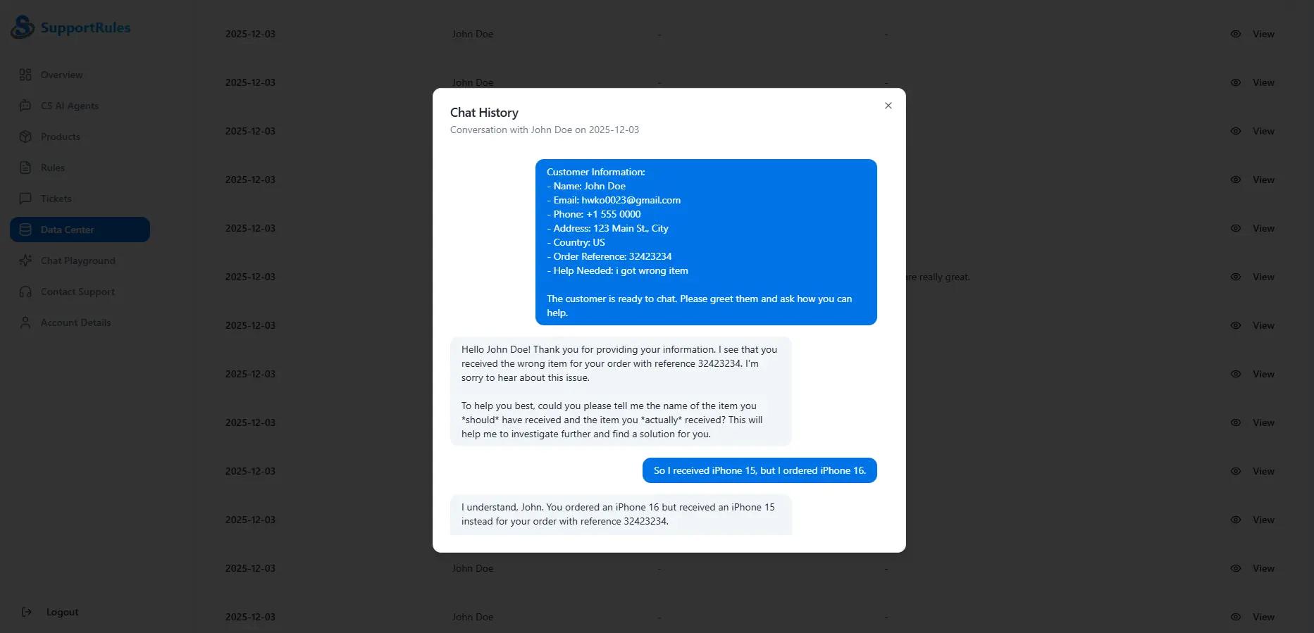 Screenshot 2 of SupportRules - AI Customer Support