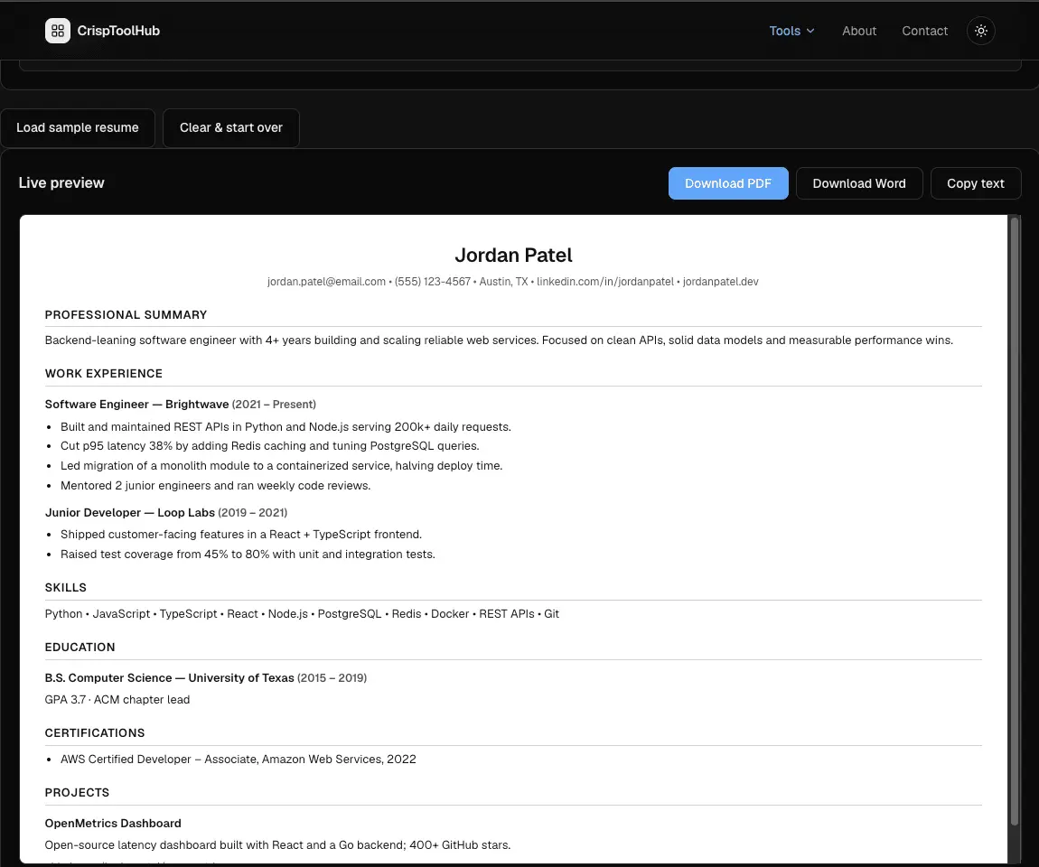 Screenshot 5 of CrispToolHub