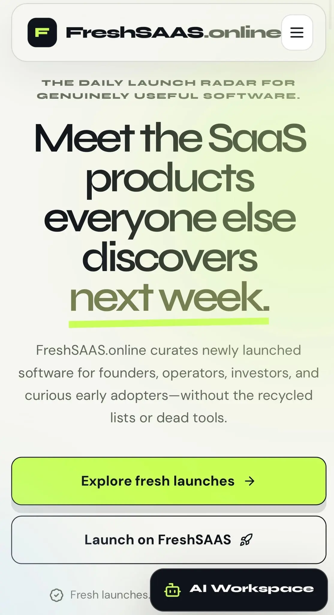 Screenshot 1 of FreshSAAS.online