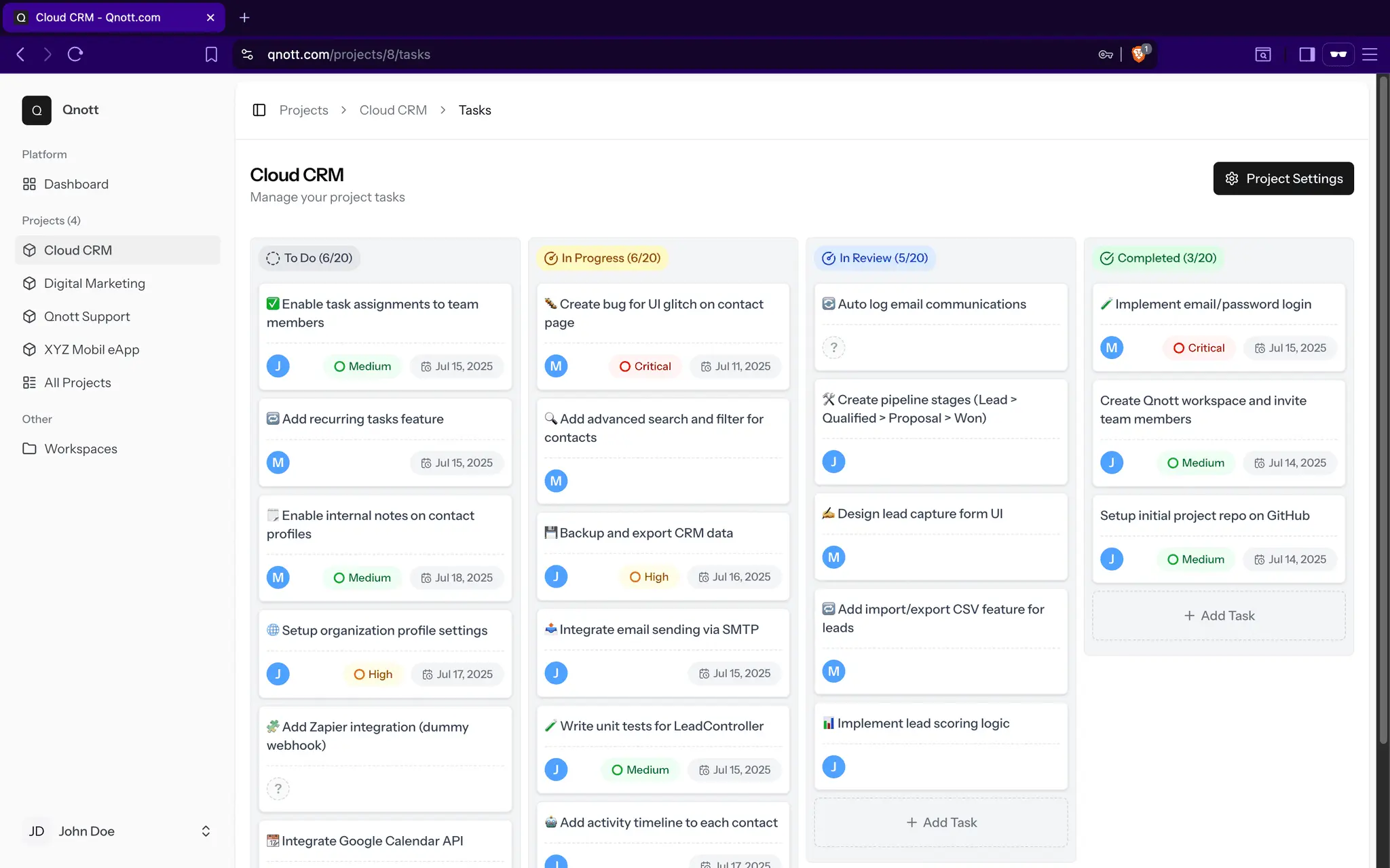Screenshot 1 of Qnott.com