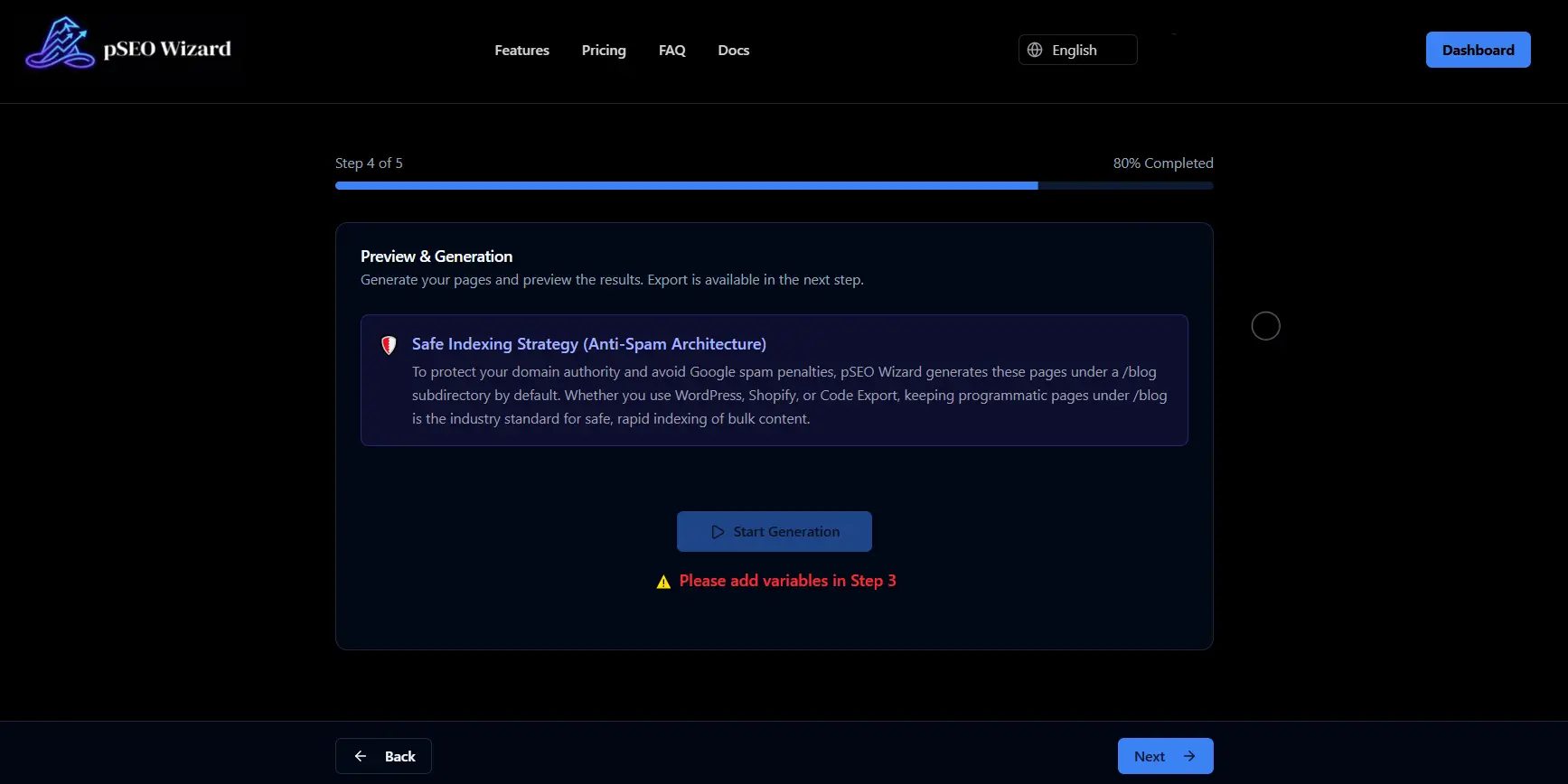 Screenshot 5 of pSEO Wizard