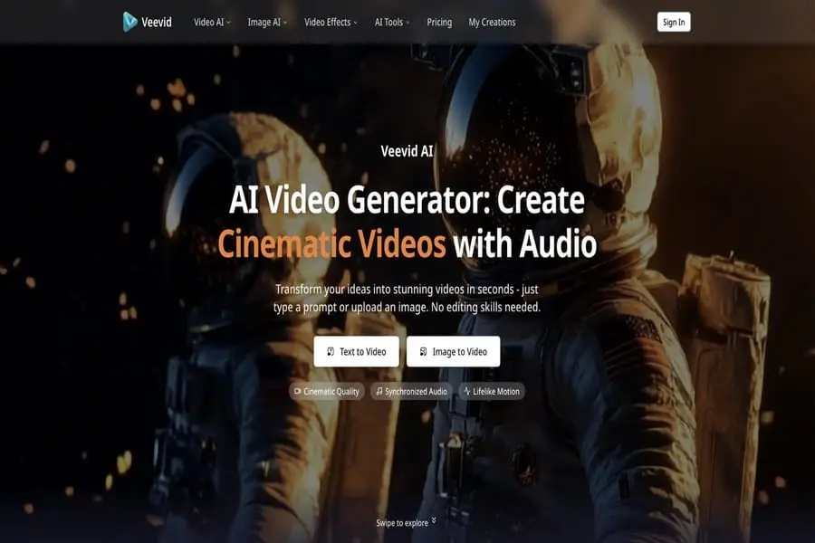 Screenshot 1 of  Veevid AI