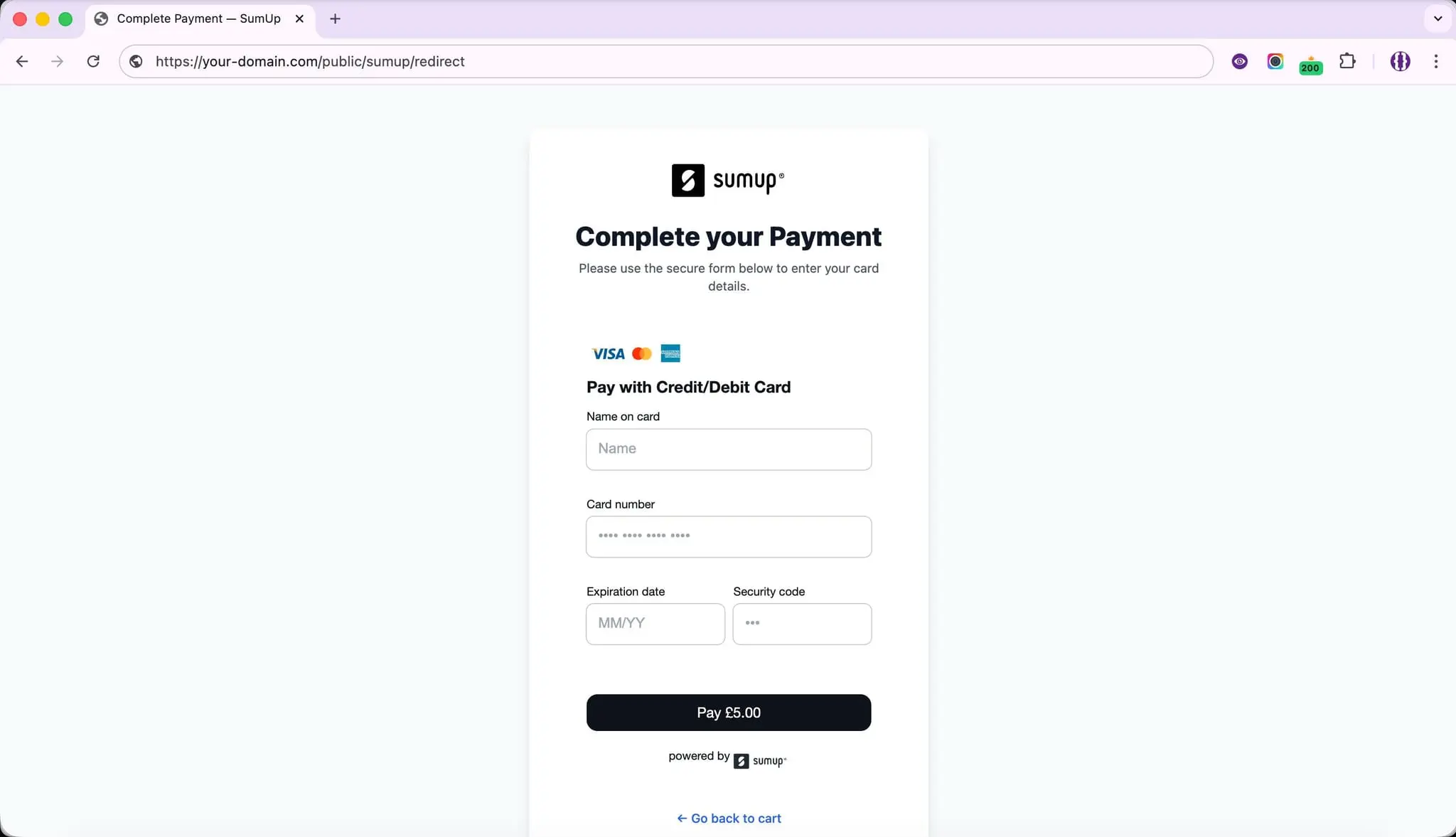 Screenshot 5 of SumUp Payment Gateway for Bagisto