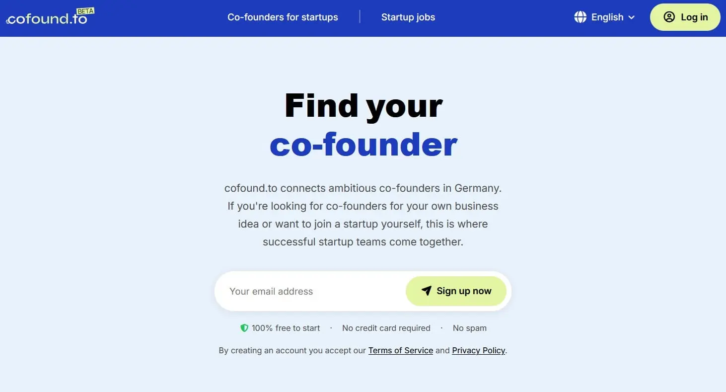 Screenshot 1 of cofound.to
