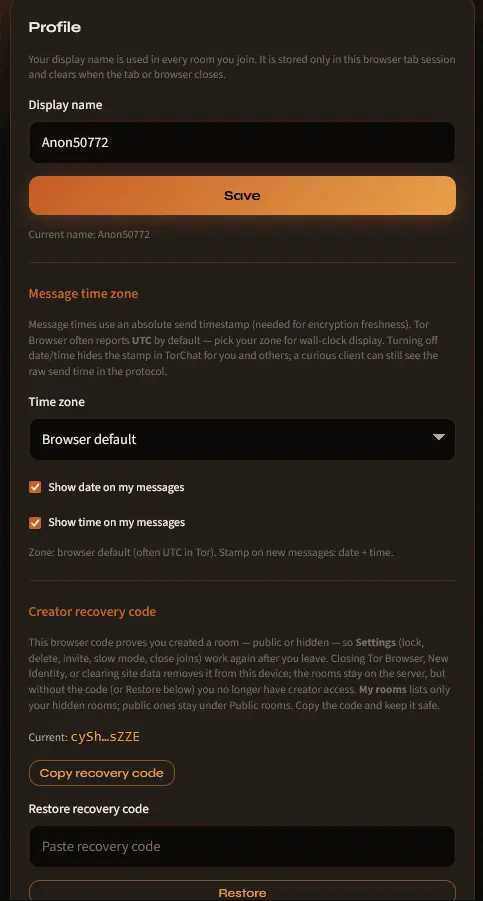 Screenshot 5 of OffCode Tor encrypted chat