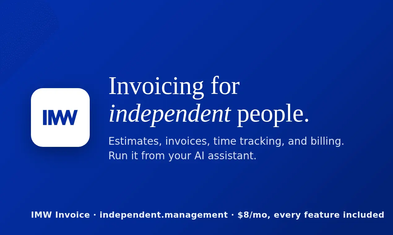 Screenshot 1 of IMW Invoice