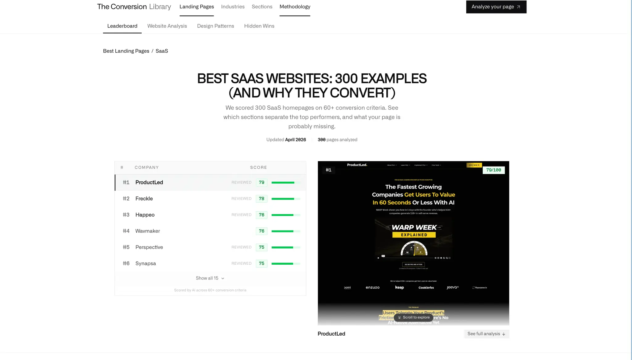 Screenshot 2 of Landing Page Analyzer