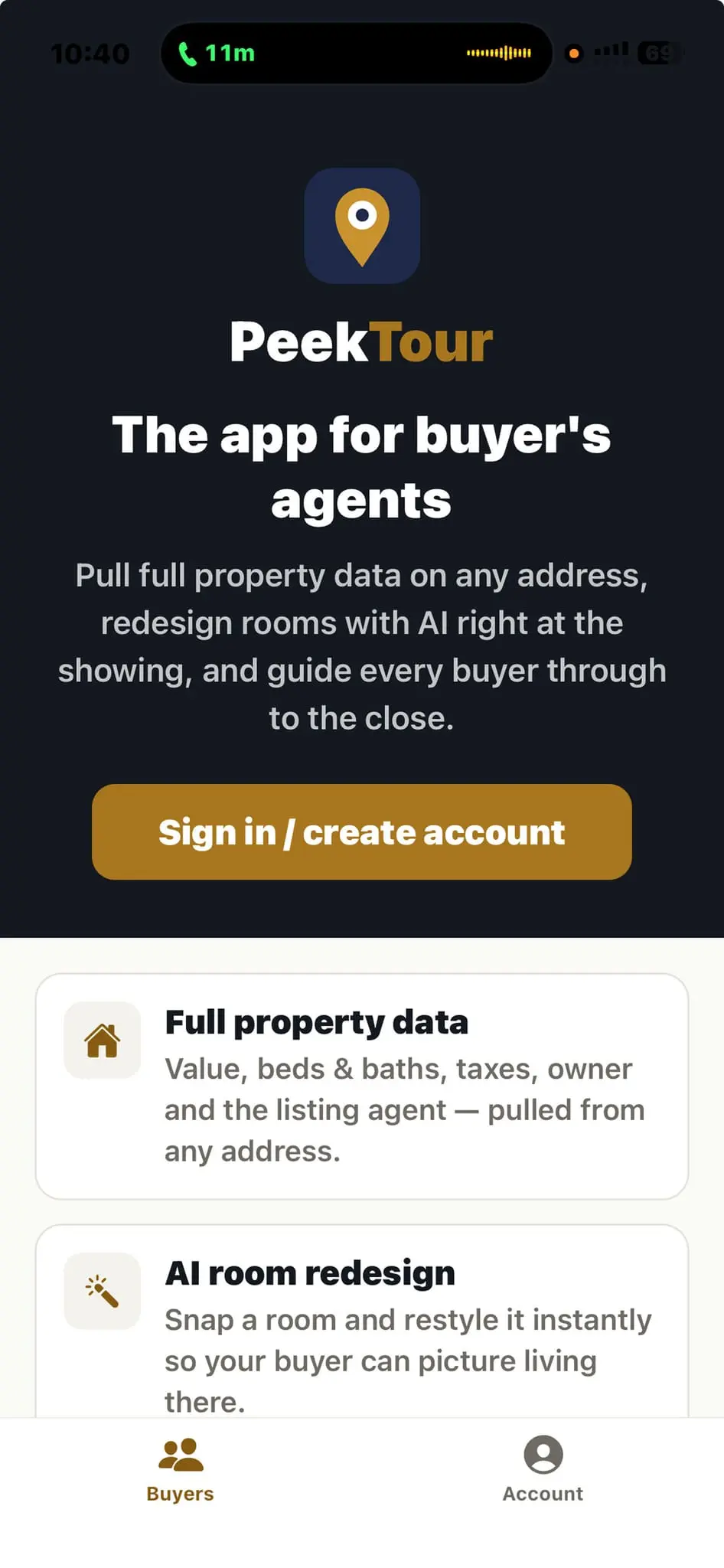 Screenshot 1 of PeekTour