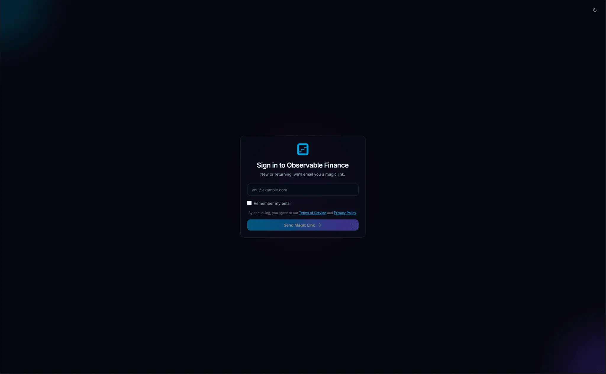 Screenshot 1 of Observable Finance