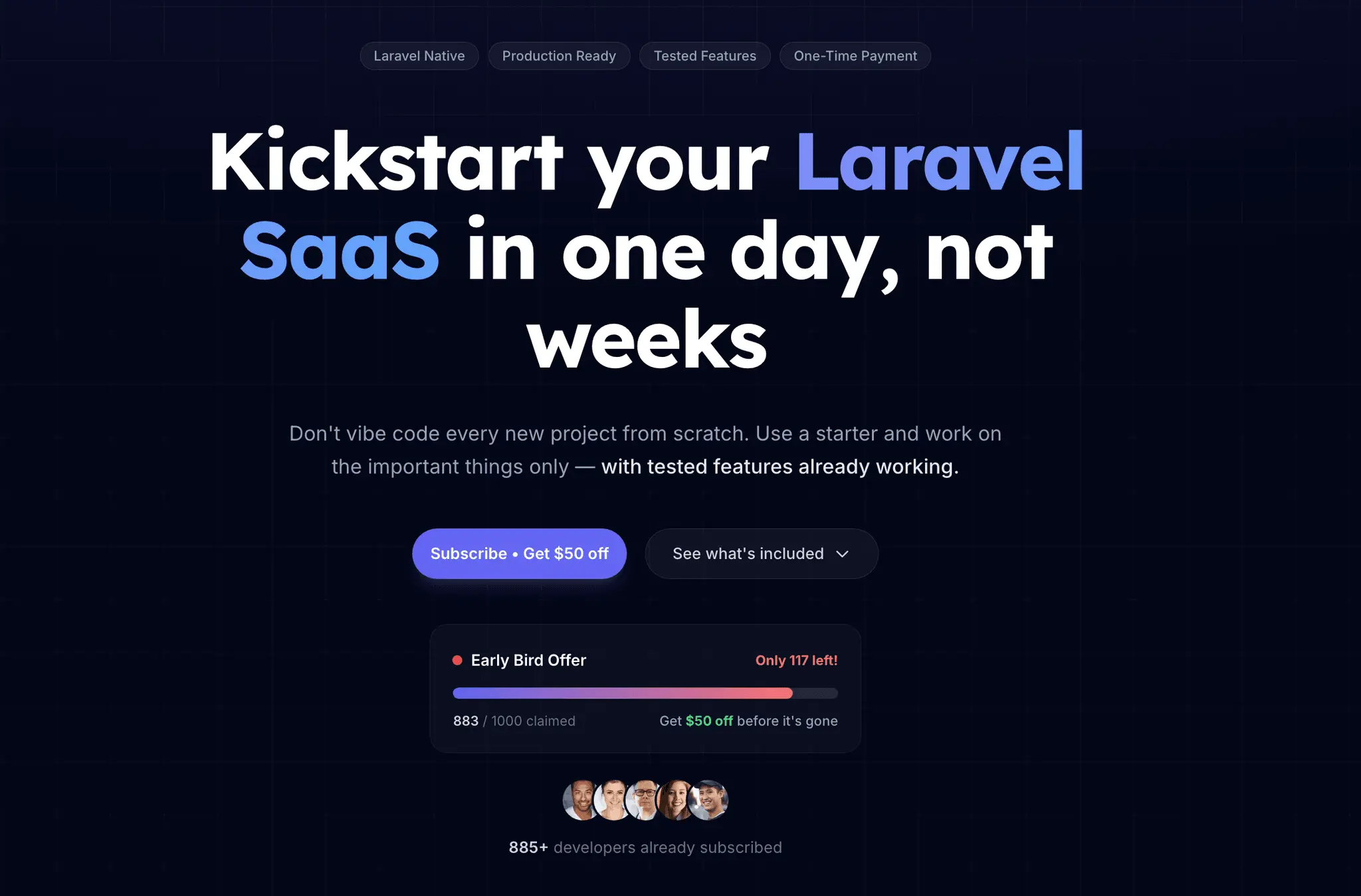 Screenshot 1 of Laravel SaaS Starter