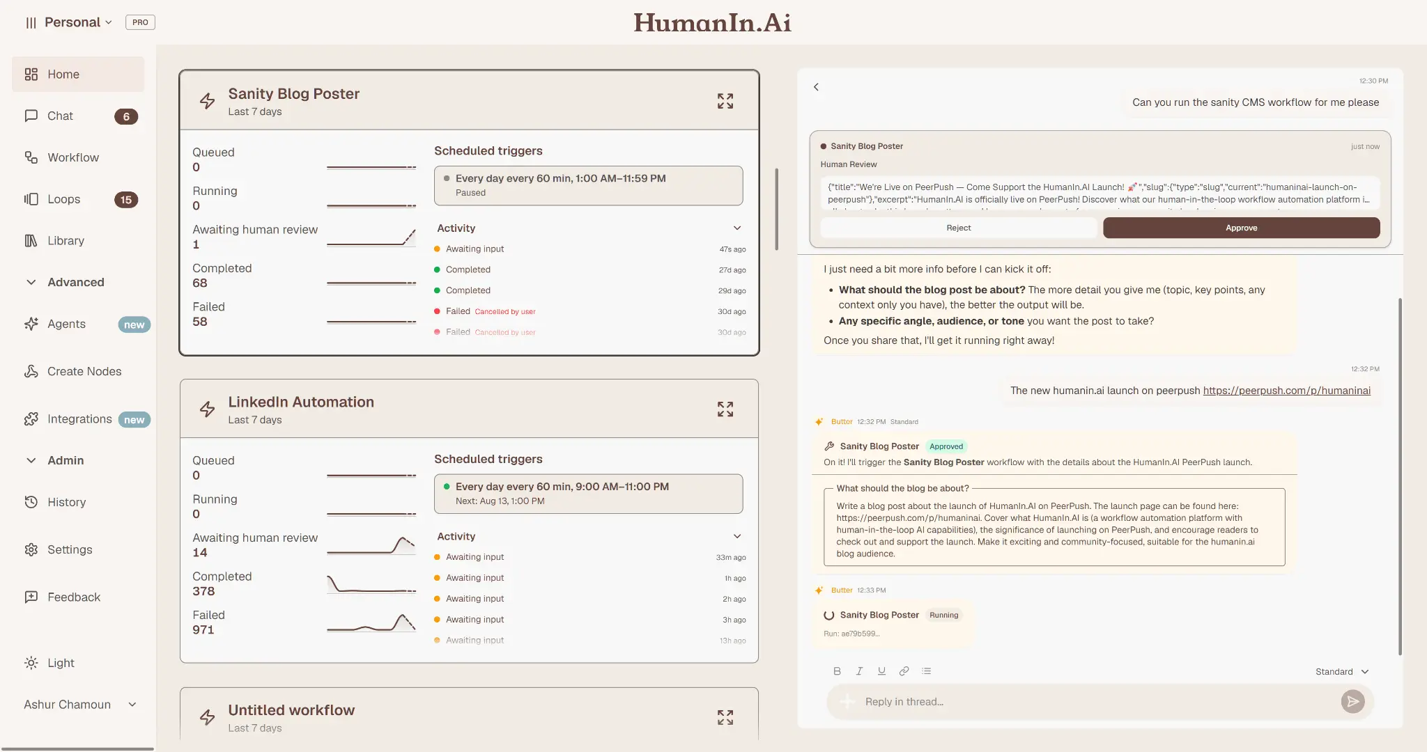 Screenshot 1 of HumanIn.Ai