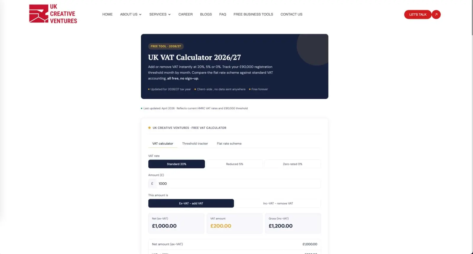 Screenshot 2 of UK VAT Calculator