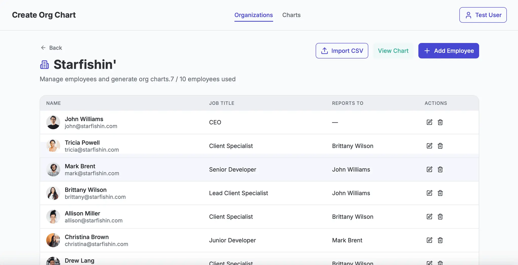 Screenshot 1 of Create Org Chart