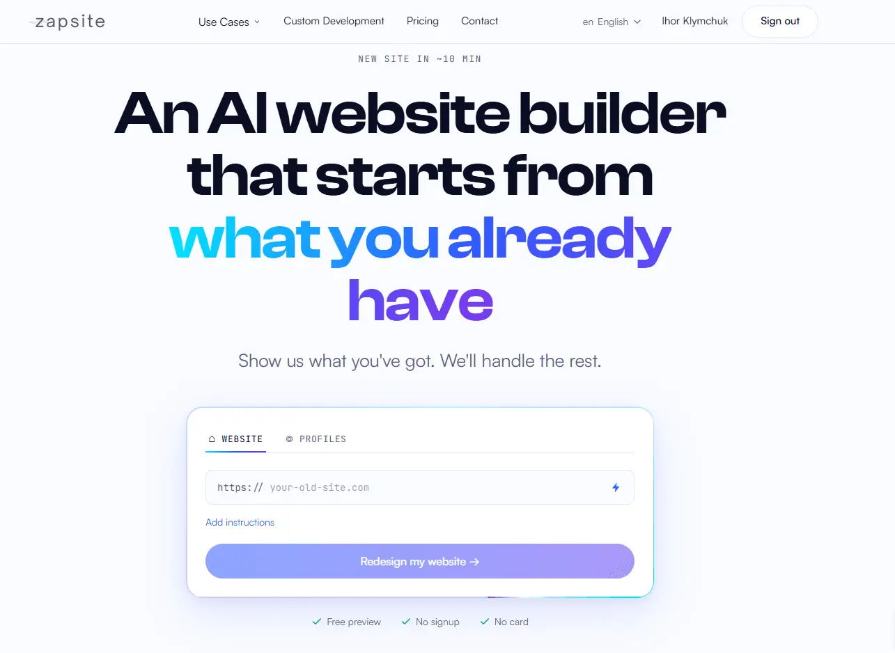 Screenshot 2 of Zapsite