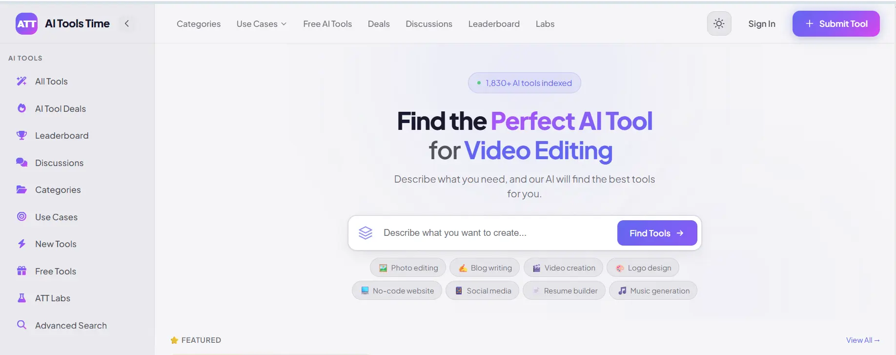 Screenshot 1 of Ai Tools Time