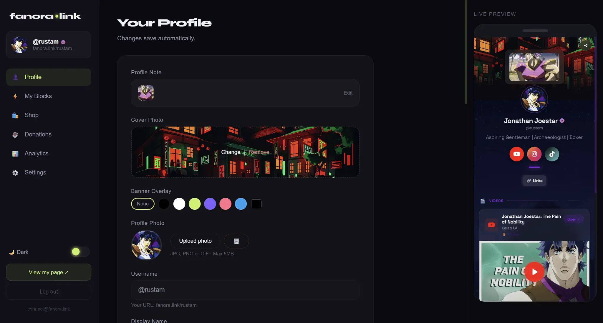 Screenshot 1 of Fanora.link