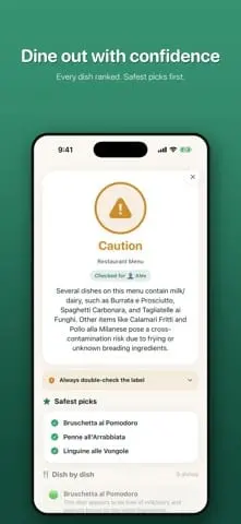 Screenshot 1 of SafeBite: AI Allergy Scanner