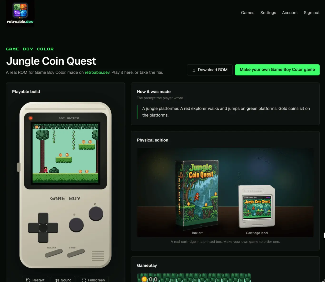 Screenshot 1 of Retroable - Make Games