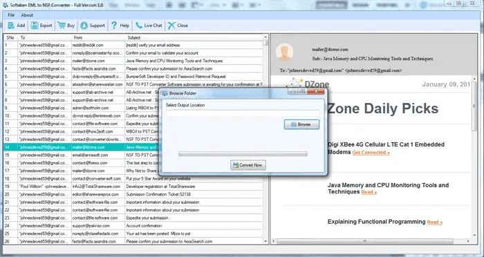 Screenshot 3 of Softaken EML to NSF Converter