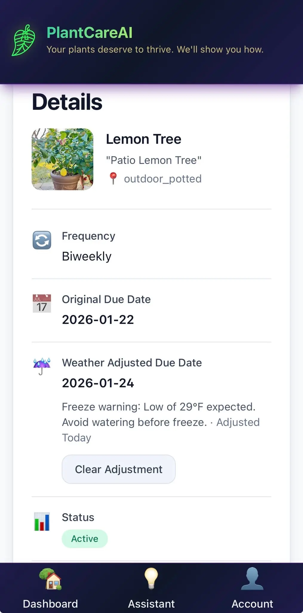 Screenshot 1 of PlantCareAI