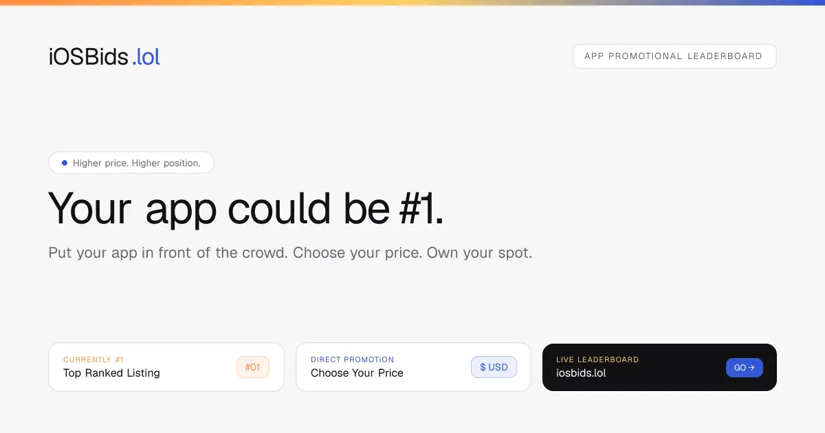 Screenshot 1 of iOSBids.lol